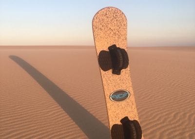 One of our stand up boards on the dunes, ready for some sliding!